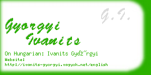 gyorgyi ivanits business card